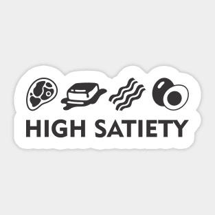 High Satiety - BBBE Carnivore Keto Diet (Black) Sticker